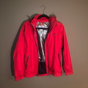 Red Columbia Rain Jacket